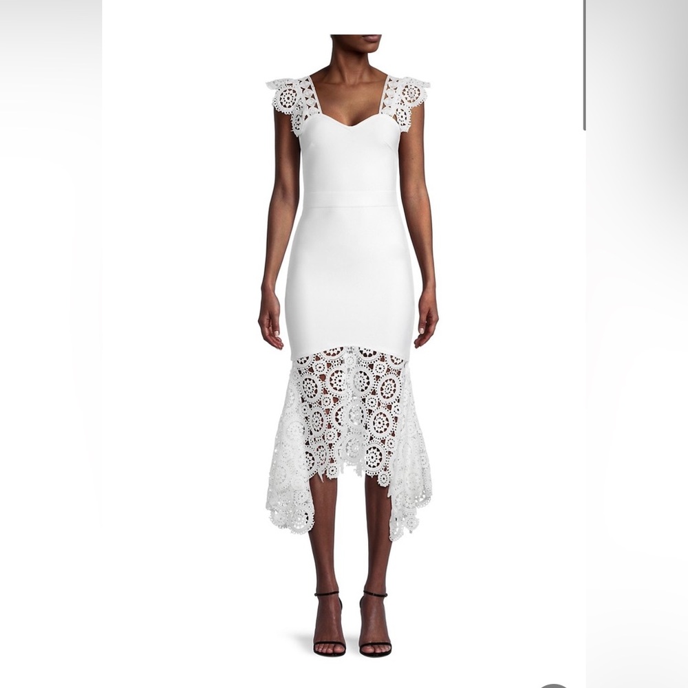 Elliatt Lace-Embellished Midi Dress